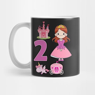 2nd birthday  Princess Castle Unicorn Carriage Mug